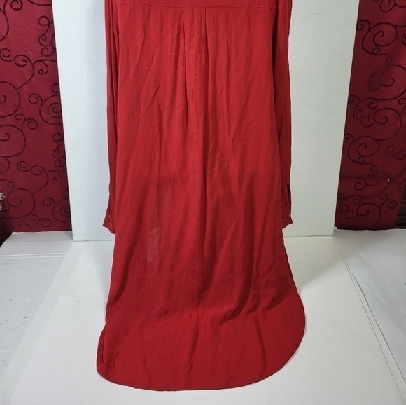 Love & Legend Red Lace Up Blouse - Picture 12 of 12